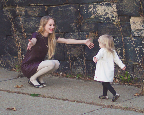 Emma Flats Gunmetal and Gold for Girls