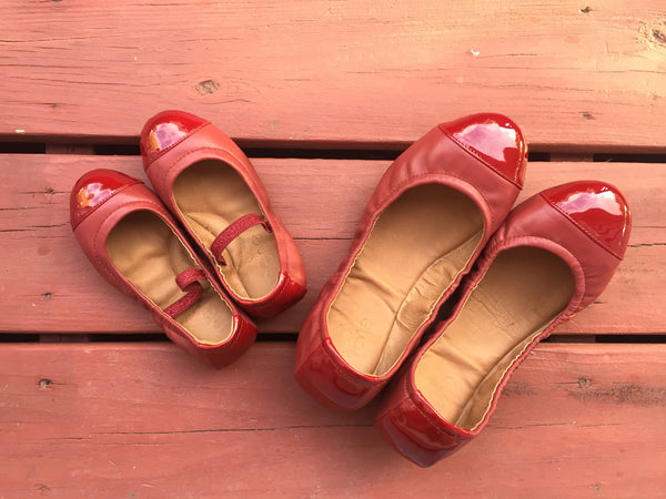 Emma Flats Lava Red for Girls