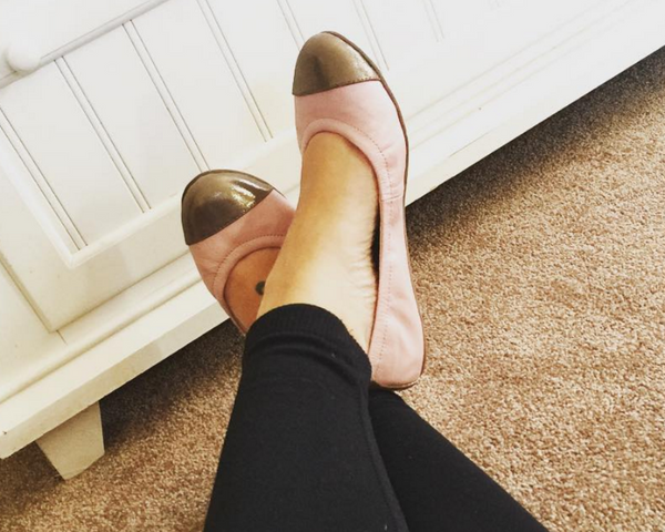 Emma Flats Pink and Taupe for Women