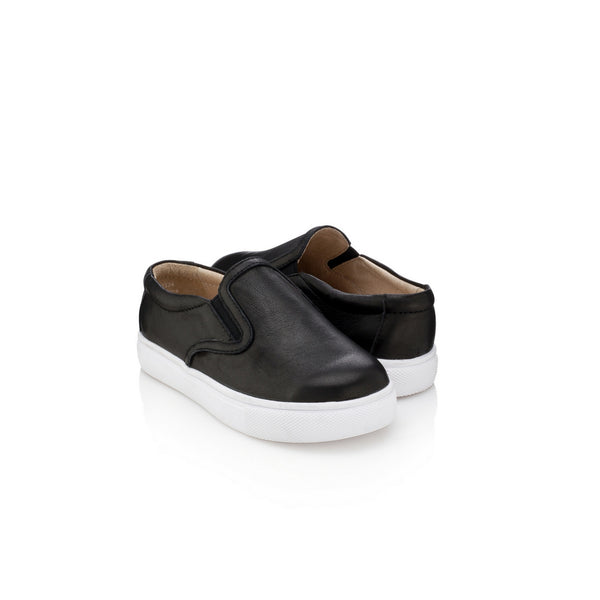Joyce slip-on sneakers for kids in jet black.  Matching shoes for women and kids (mommy and me).