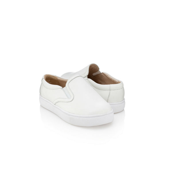 Joyce slip-on sneakers for kids in powder white.  Matching shoes for women and kids (mommy and me).