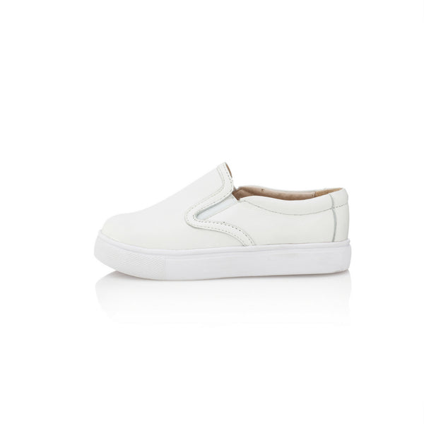 Joyce slip-on sneakers for kids in powder white.  Matching shoes for women and kids (mommy and me).