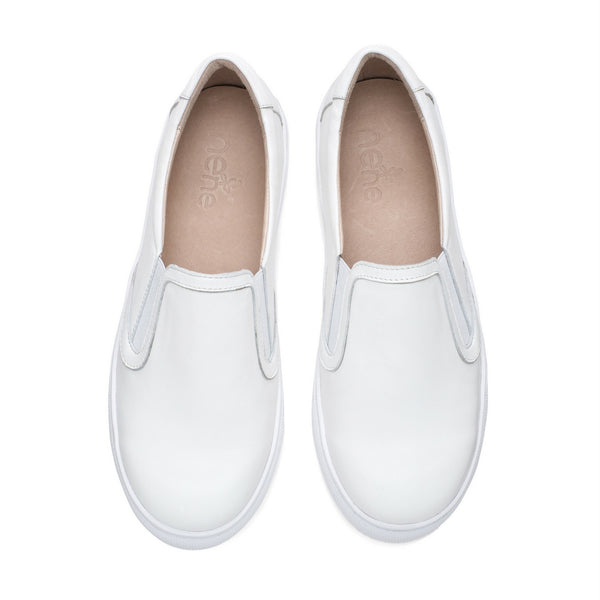 Joyce slip-on sneakers for women in powder white.  Matching shoes for women and kids (mommy and me).