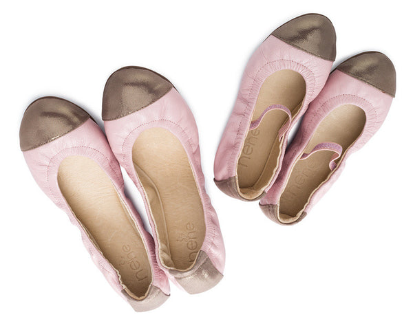 Emma Flats Pink and Taupe for Girls