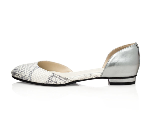 Reese D'Orsay Snake and Pewter for Women - Made in Italy