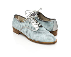 Lesly Derby Serenity Blue for Women - Made in Italy