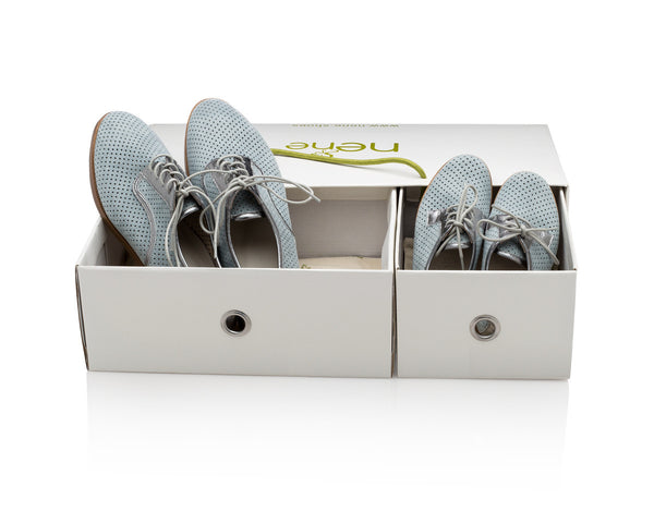 Lesly Derby Serenity Blue for Kids - Made in Italy