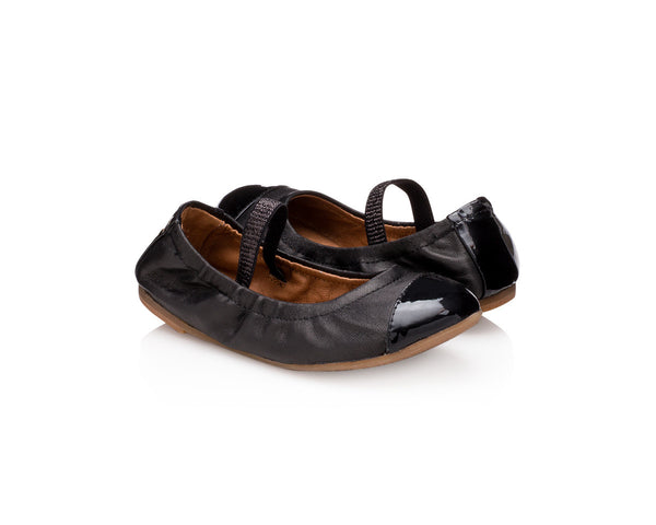 Emma Flats Jet Black for Girls